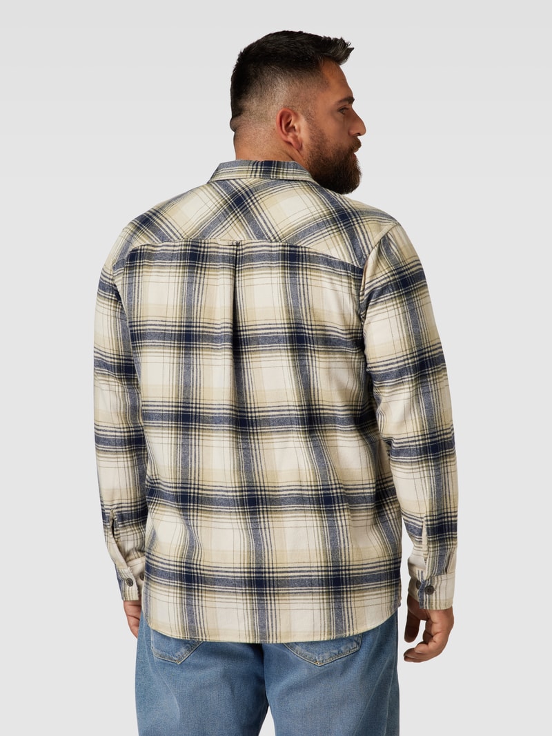 PLUS SIZE Overshirt mit Brusttaschen Modell 'EDDIE' in beige