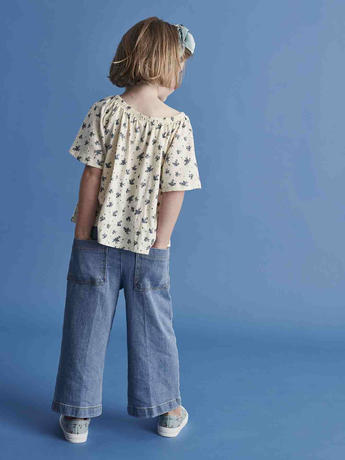 Vertbaudet Mädchen Blusenshirt mit Recycling-Polyester - wollweiß