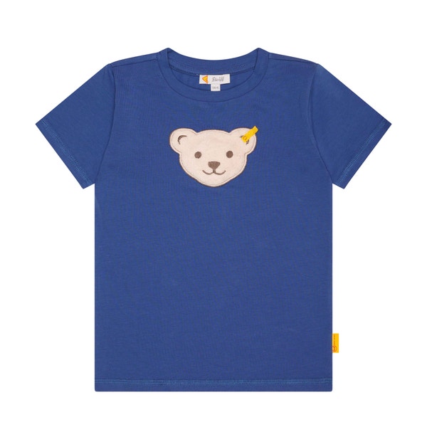 T-Shirt kurzarm, mittelblau für Jungs