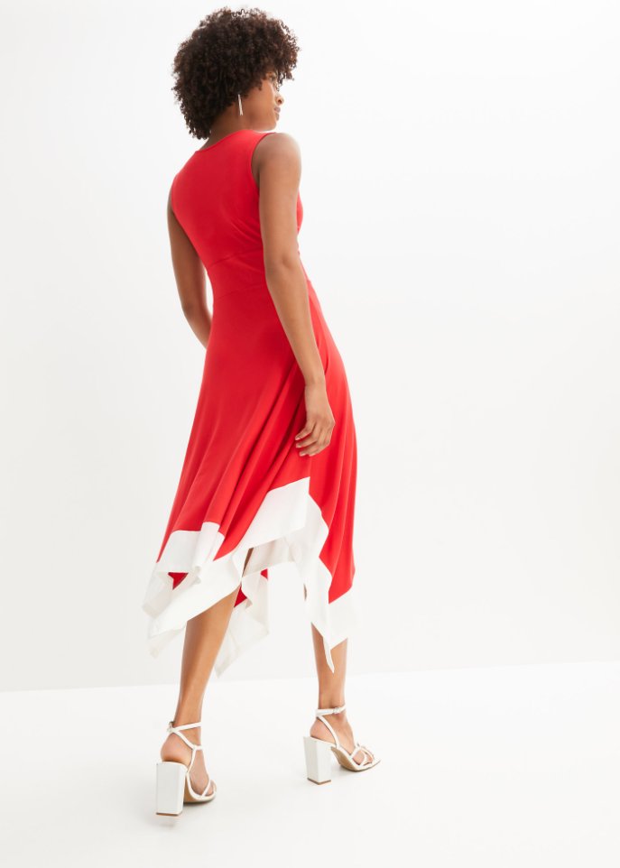 Midikleid mit weitem Rock