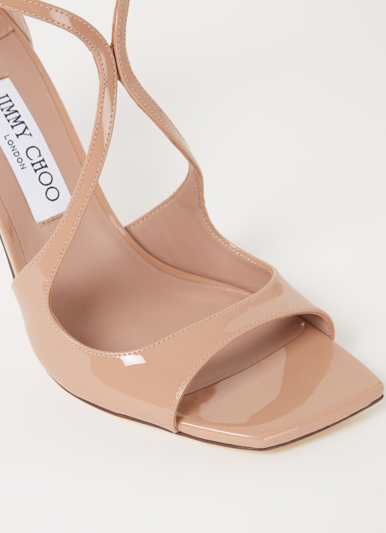 Sandale Jimmy Choo Azia din piele lăcuită