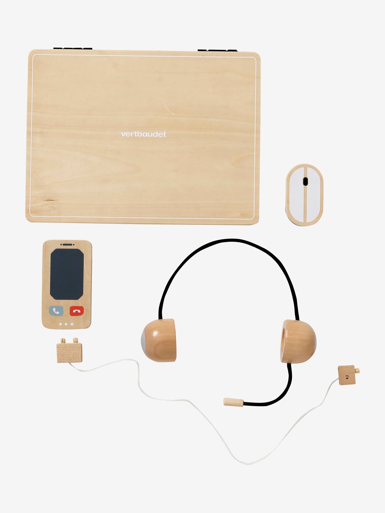 Vertbaudet Homeoffice-Set, Holz FSC - mehrfarbig