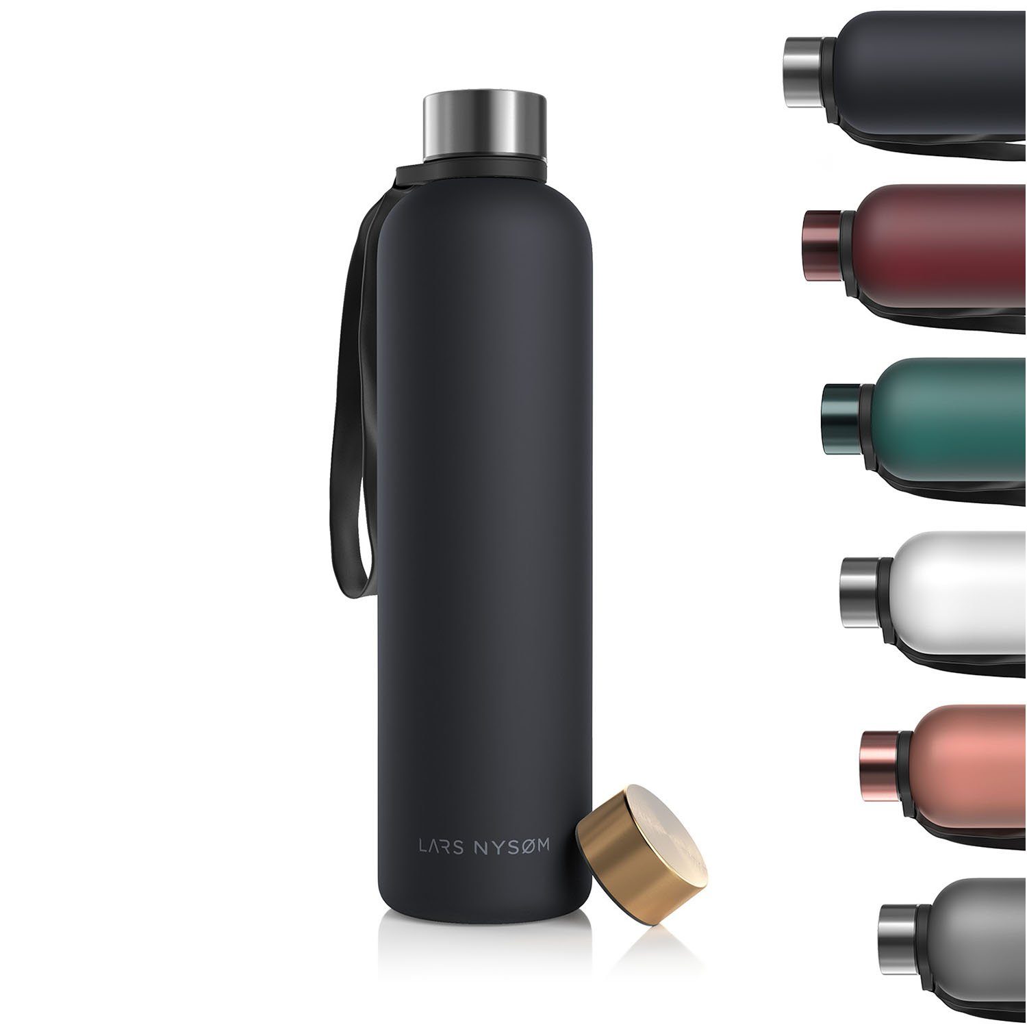 LARS NYSØM Trinkflasche Blæst, auslaufsichere & ultraleichte Tritan Sport Flasche