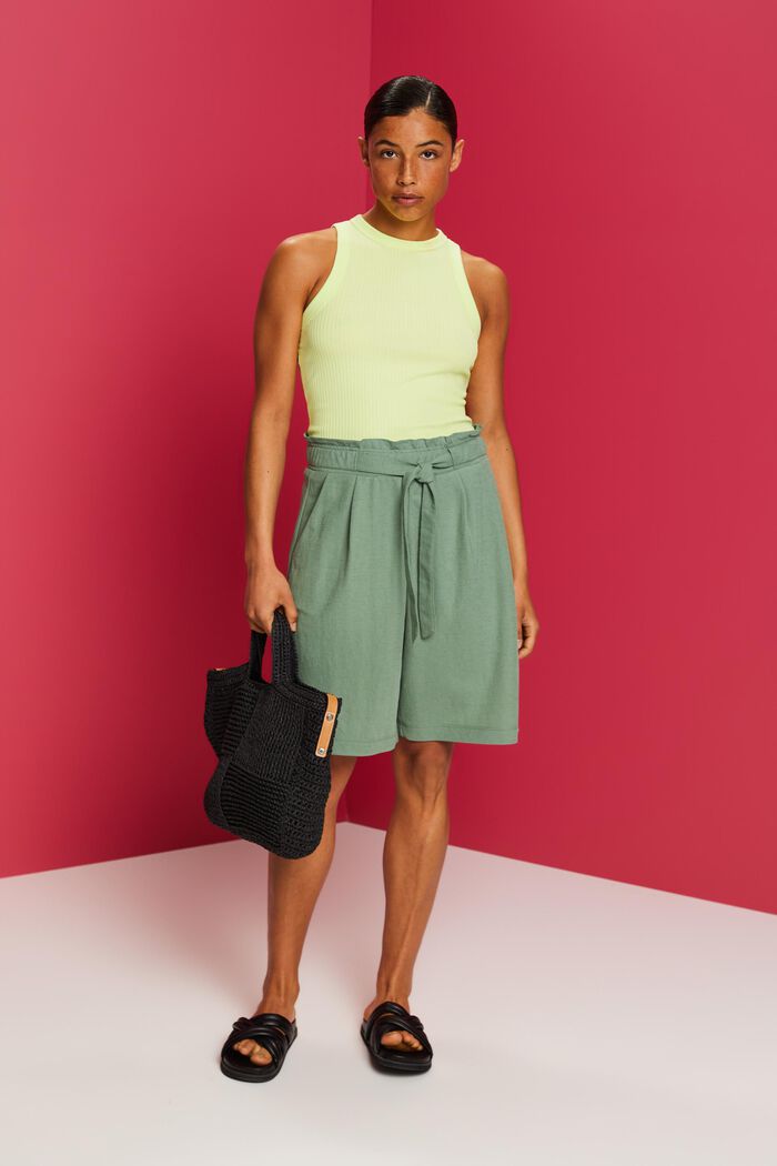 Pull-on Bermudashorts mit Bindegürtel