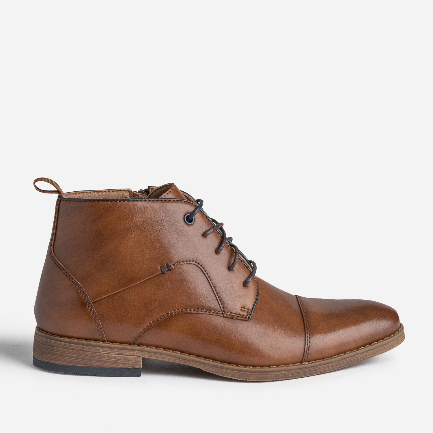 Chukka boots cognac en cuir