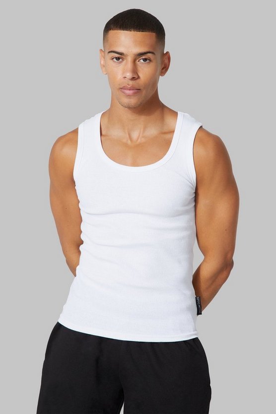 Geripptes Active Muscle-Fit Tanktop