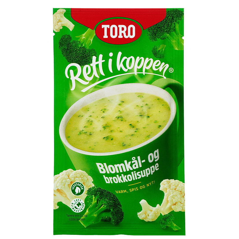 Toro Rett i koppen blomkål & brokkoli, 26 g Toro