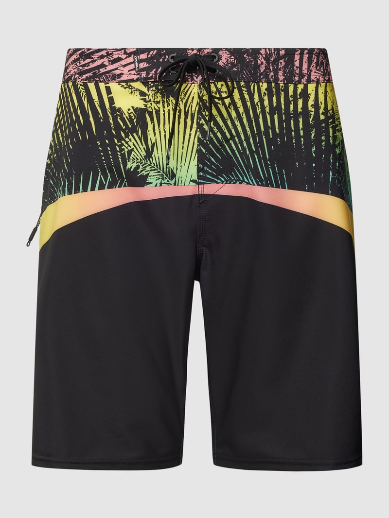 Badehose mit Label-Detail Modell 'HYPERFREAK' in schwarz
