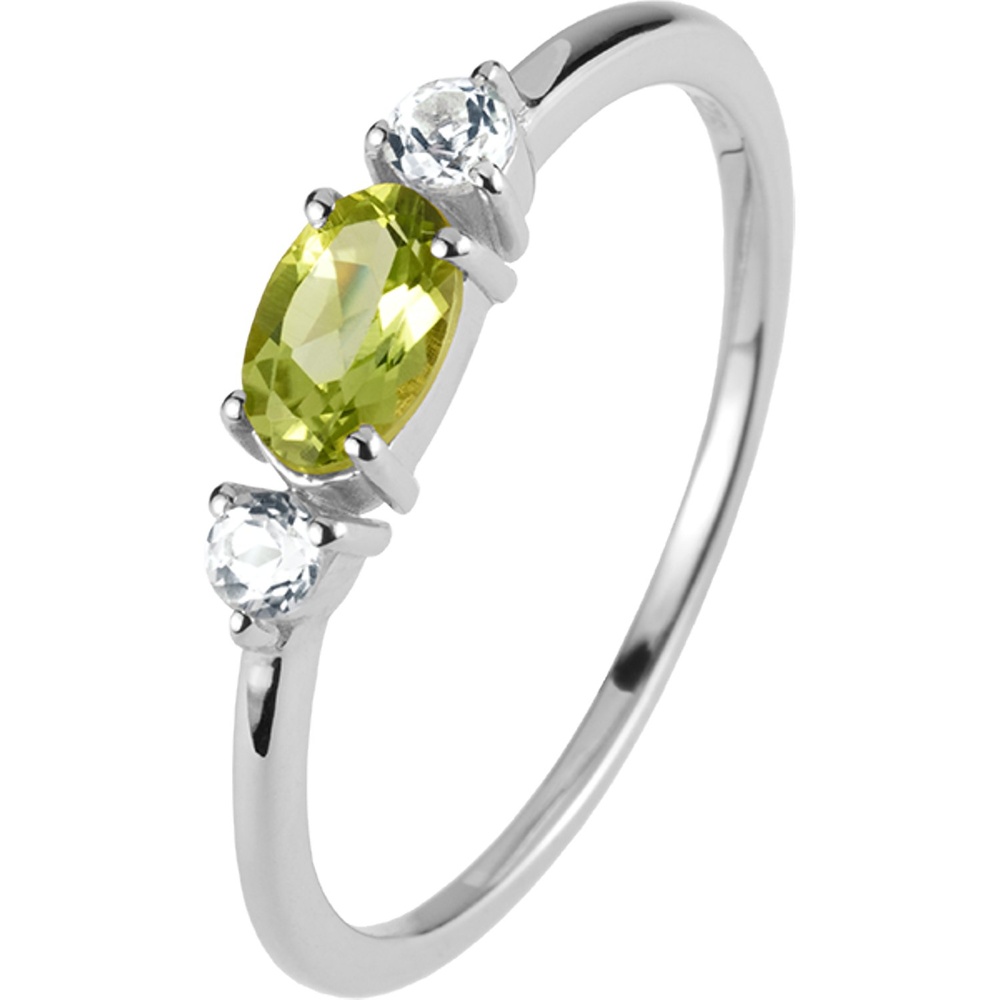 Jacques Lemans Bague pour femme 925 Argent vert clair Bague