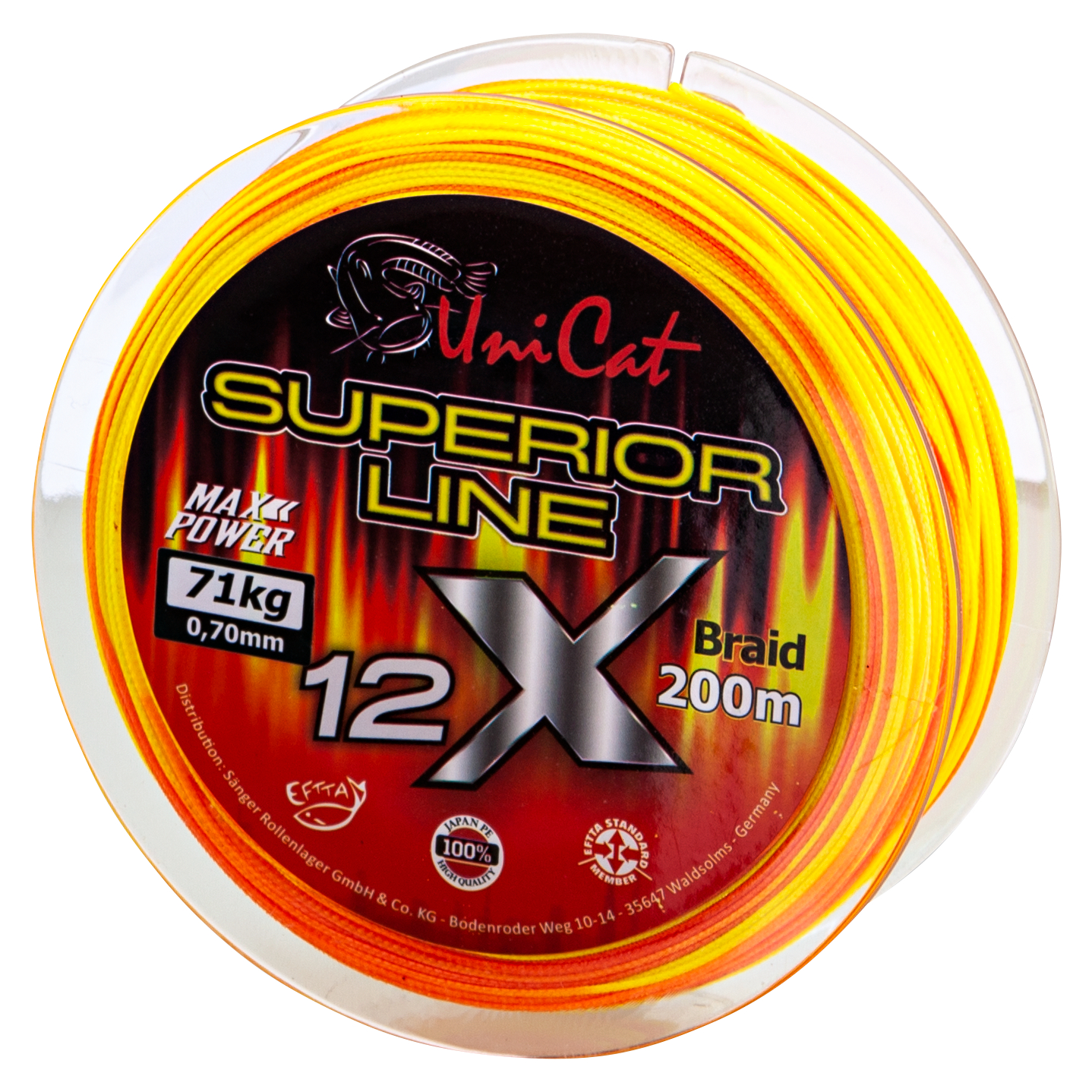 Uni Cat Wallerschnur Superior Line 12x Braid (200 m)
