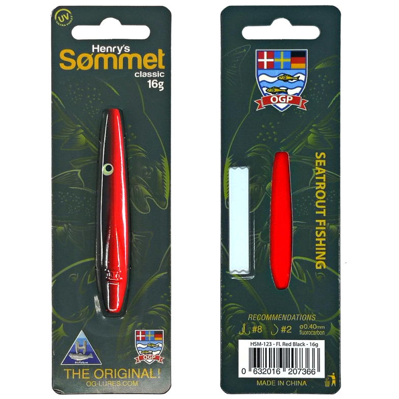 OGP Meerforellen-Köder Henry´s Sømmet (Fl. Red Black)