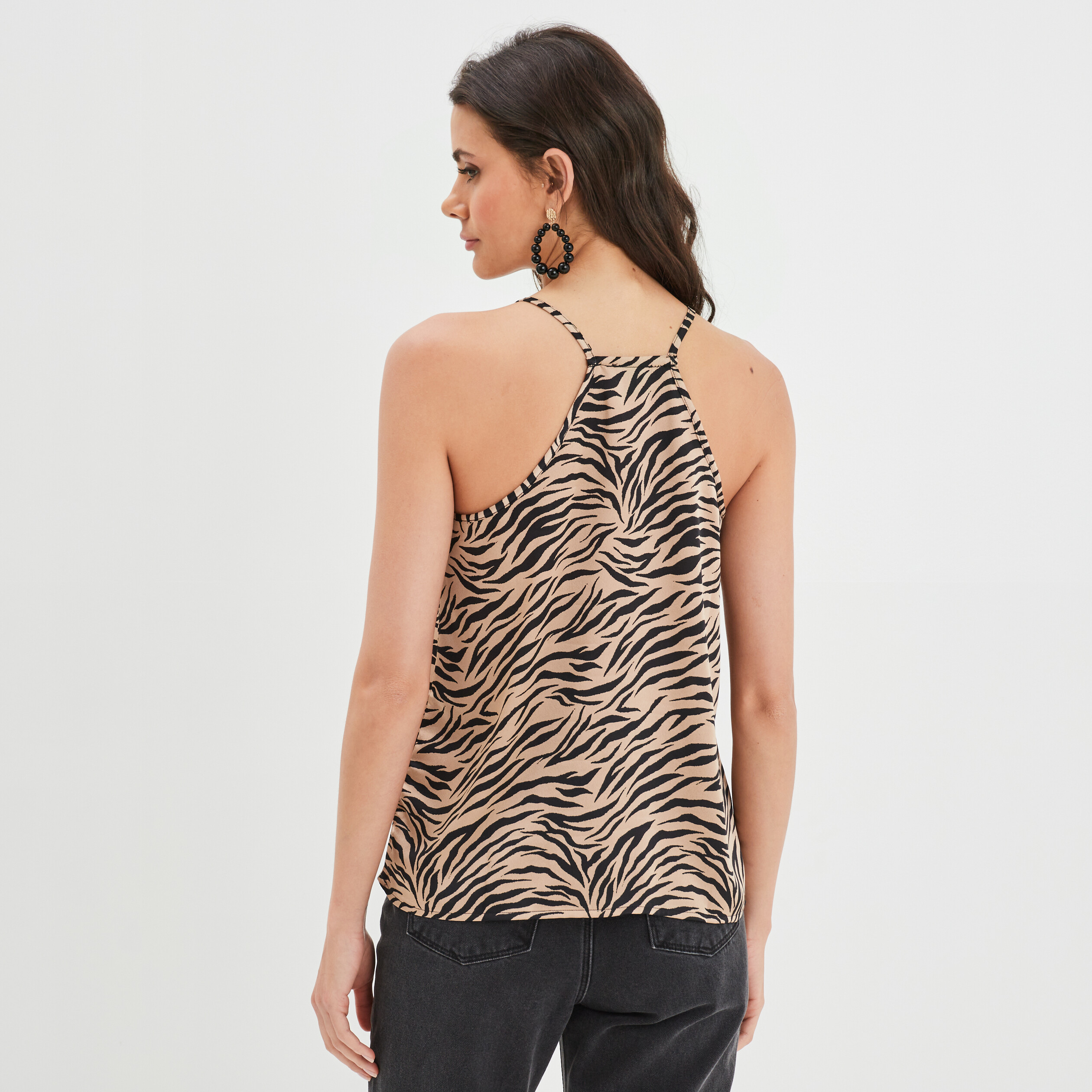 Caraco satin avec dentelle Liberto beige femme | La Halle