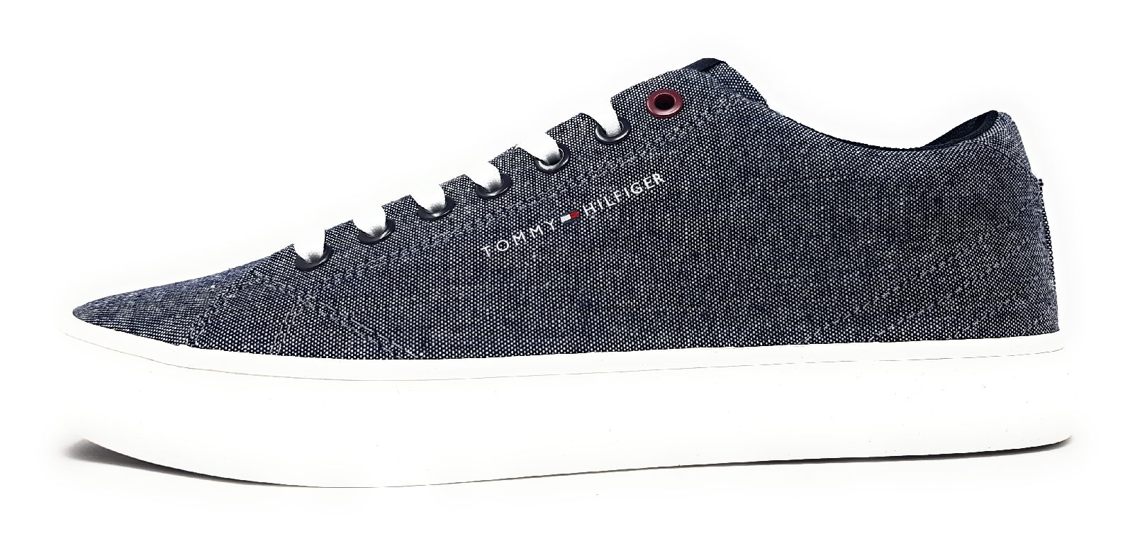 Tommy Hilfiger HI Vulc Core Low Chambray FM0FM04738 Grau DW5 desert sky
