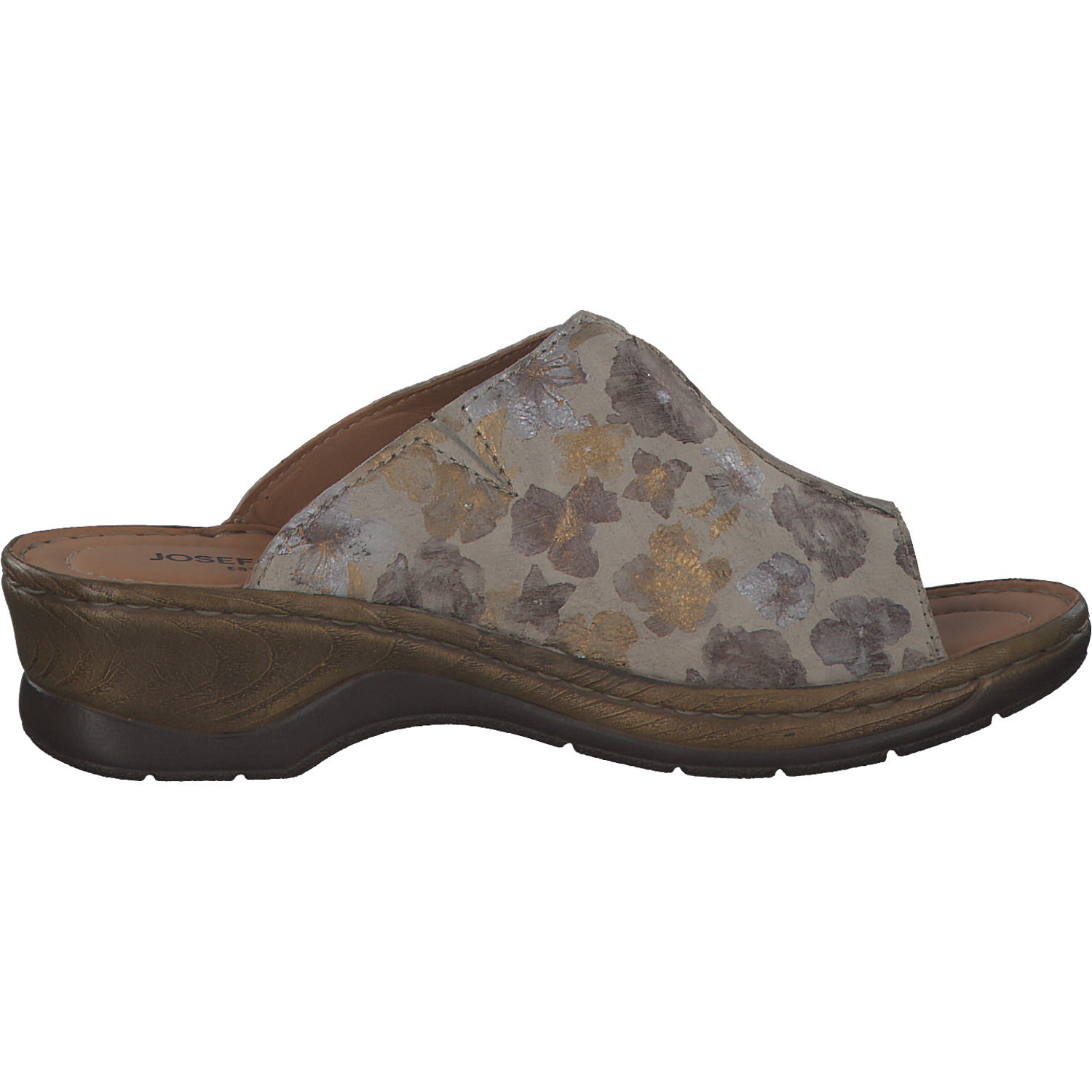 Josef Seibel Catalonia 58 56558, Plateau-Pantoletten, Damen, CREME-MULTI