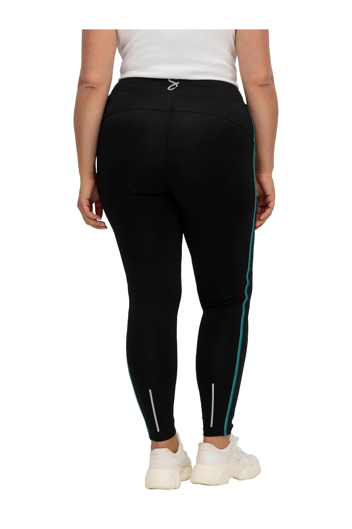 Sheego  Sport-Leggings - Schwarz - Mittlerer Bund