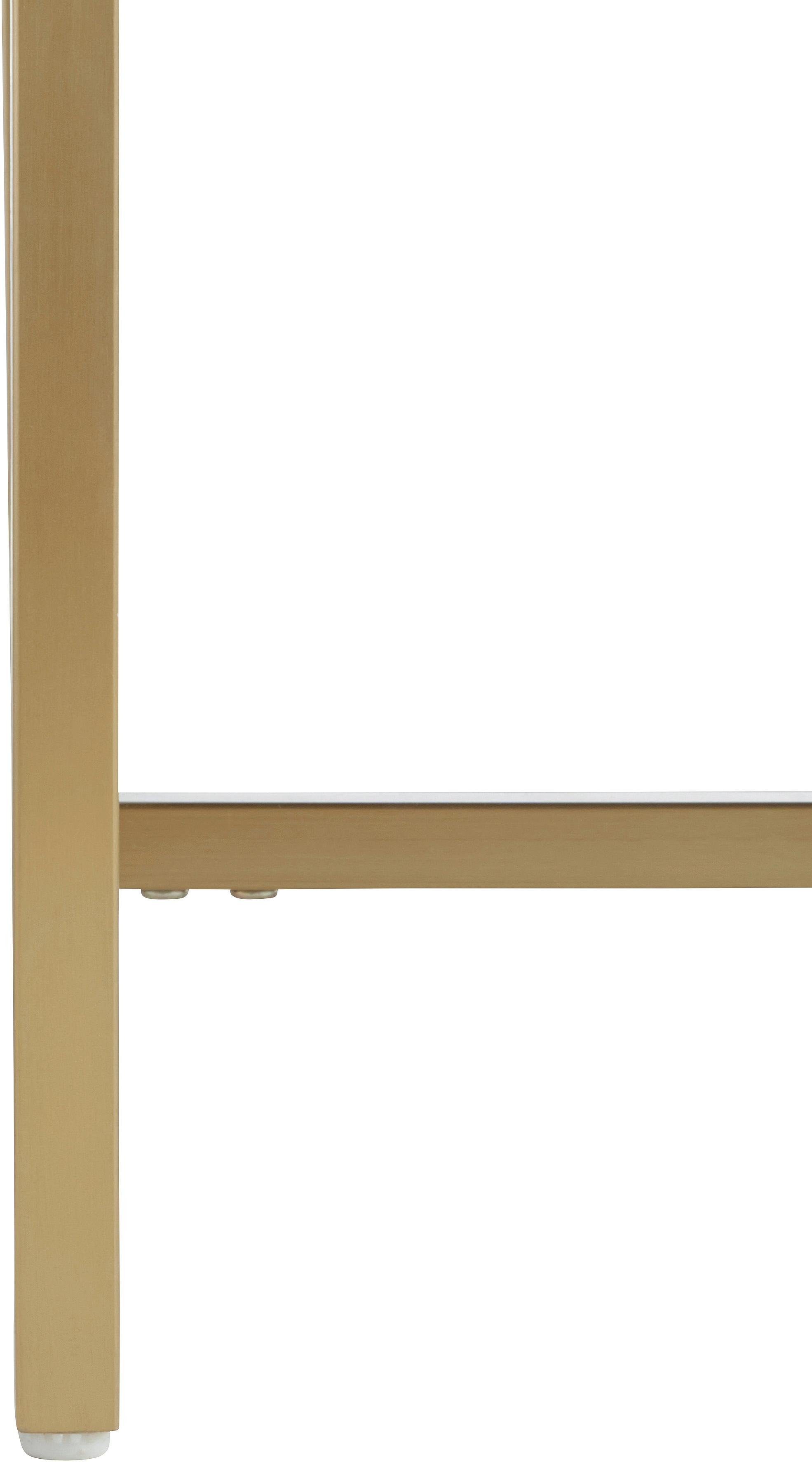 Leonique Sideboard Rovuma, in 3D-Optik und goldfarbenem Metallgestell