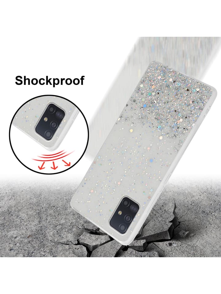 cadorabo Hülle für Samsung Galaxy A51 4G / M40s Glitter in Transparent mit Glitter günstig kaufen onesize