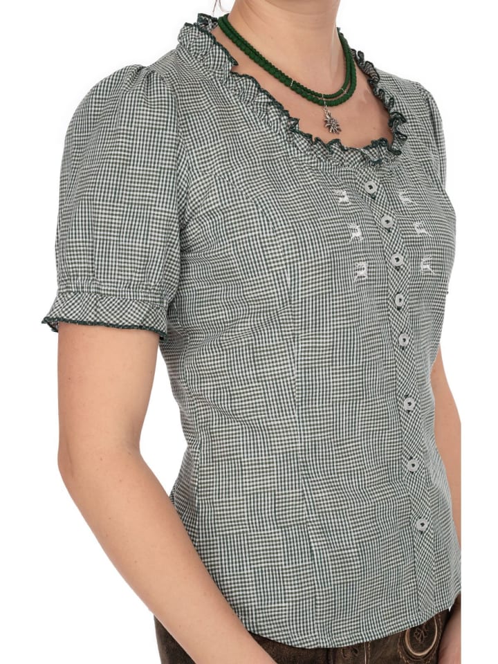 OS-Trachten Bluse 451000-3515 in trachtengrün günstig kaufen