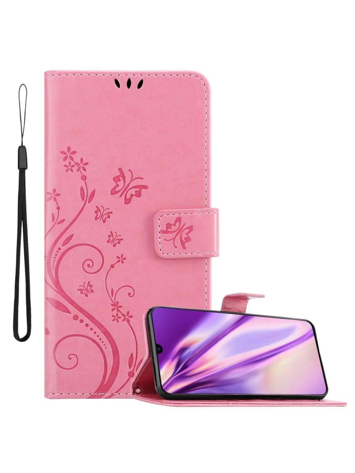 cadorabo Hülle für Samsung Galaxy A70 / A70s Blumen Design in FLORAL ROSA günstig kaufen onesize