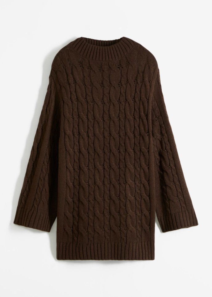 Oversized Pullover mit Zopfmuster