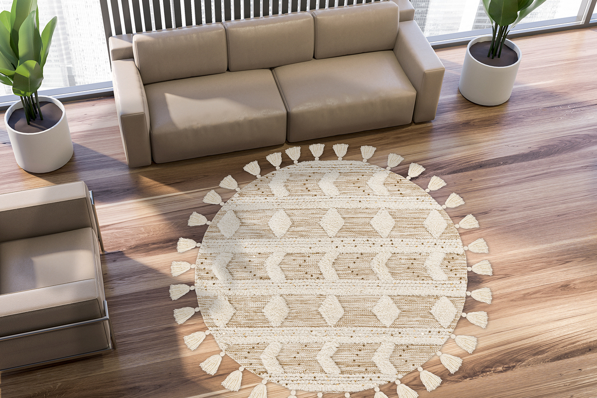 megusta Teppich Bohist 425 Creme / Khaki