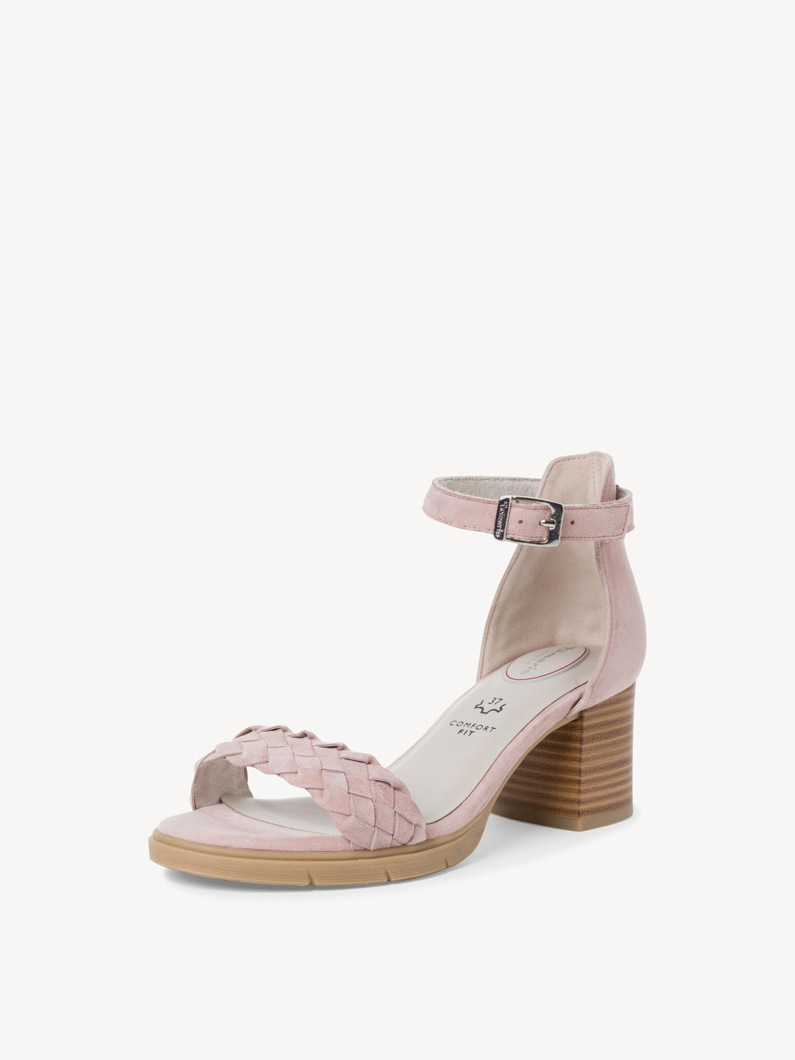 Sandale à talon en cuir - rose