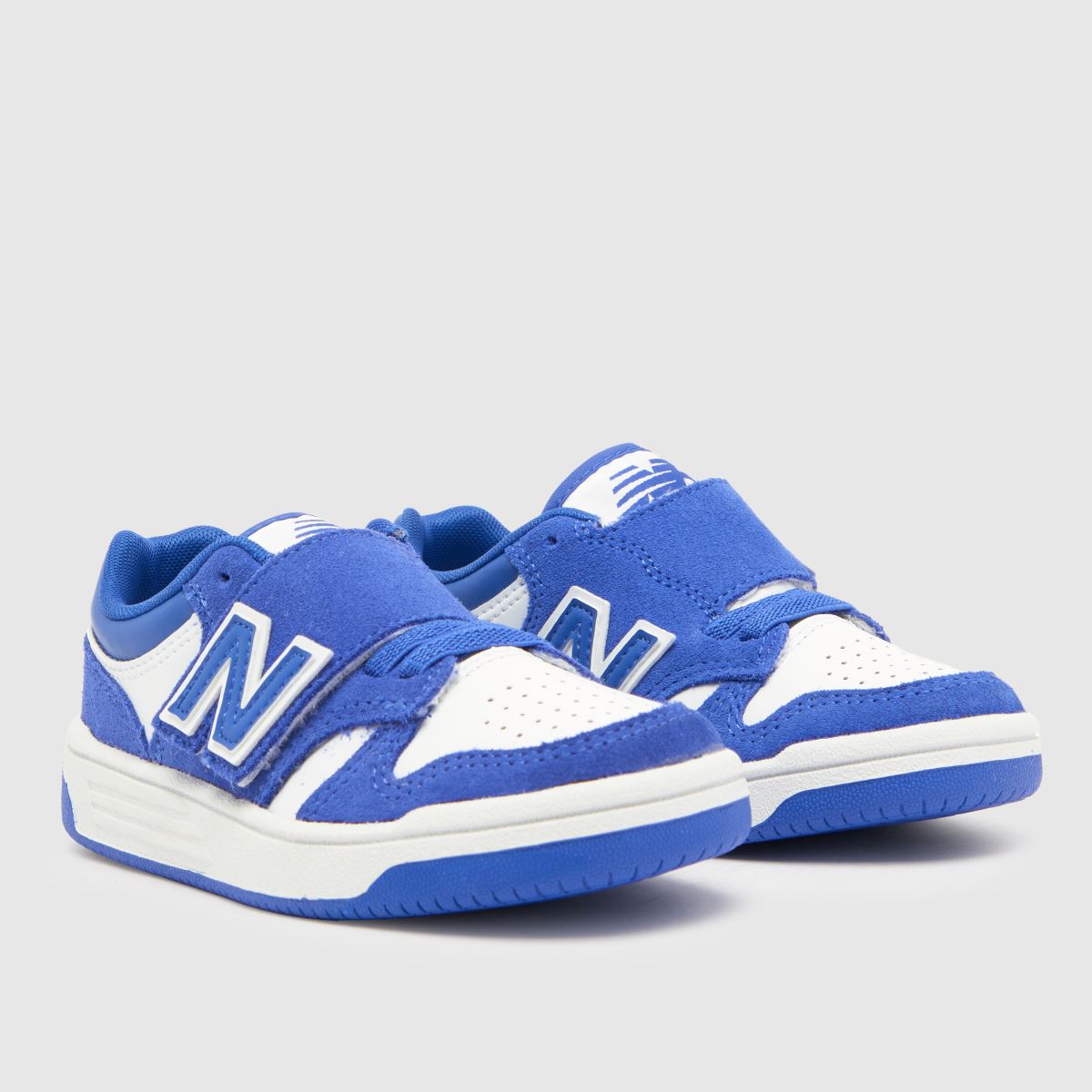 New Balance vita & blå 480 v pojkar junior träningsskor