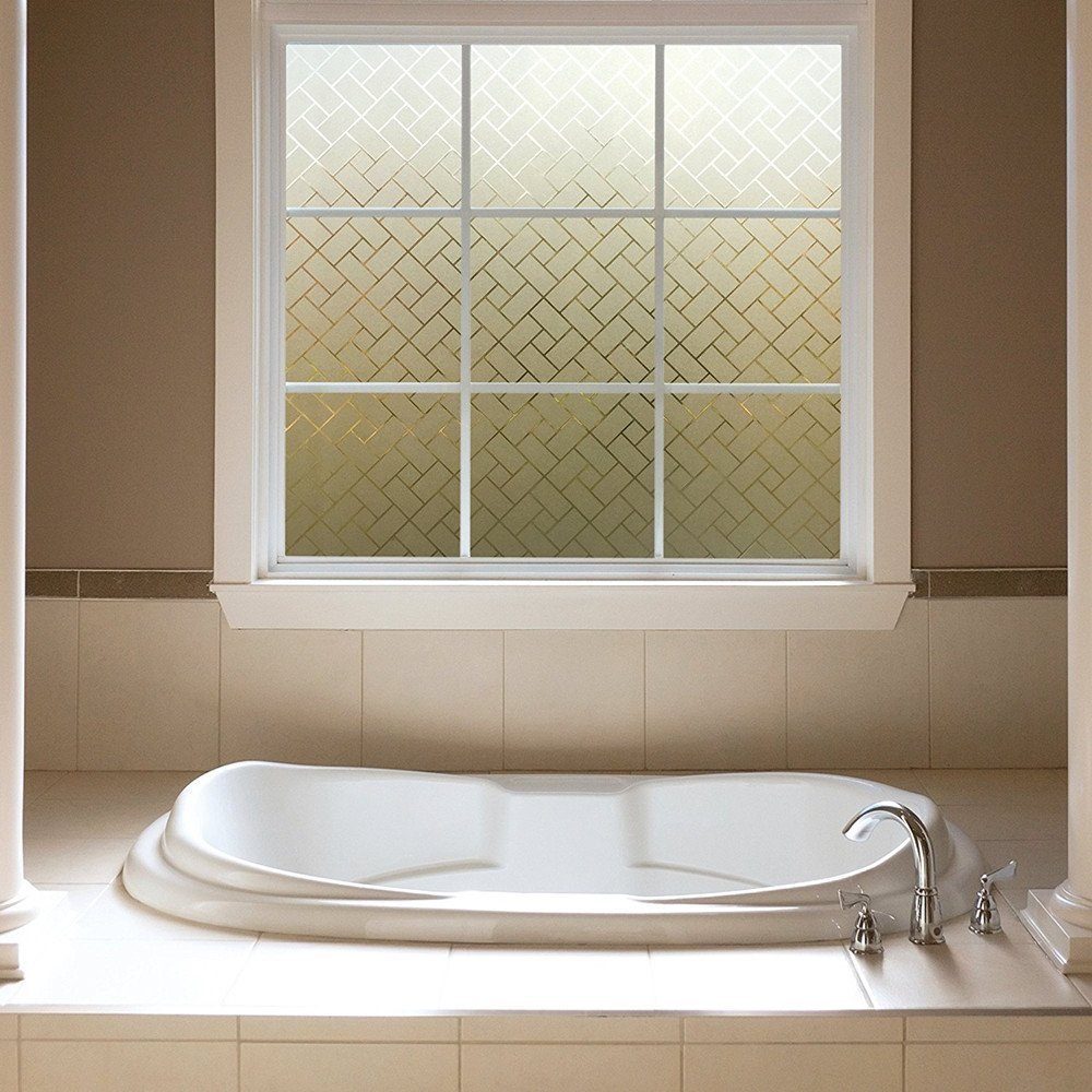 Fensterfolie Selbstklebend ohne Klebstoff Fensterfolie, Jormftte, Mattiert, Statische Adsorption 45*200cm