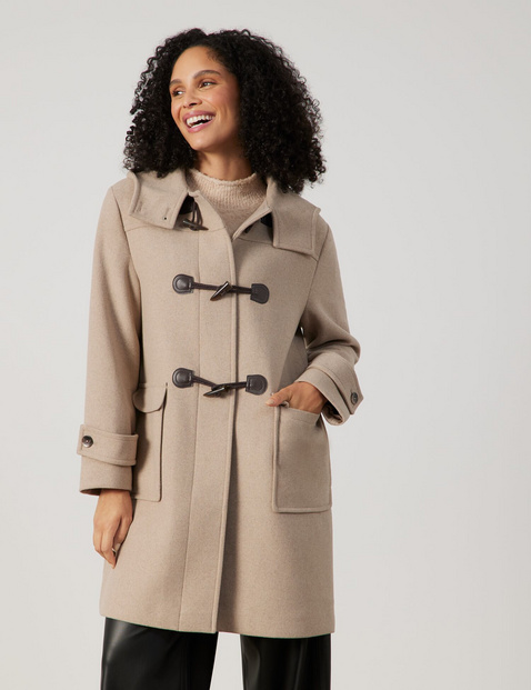 Dufflecoat mit Wollanteil