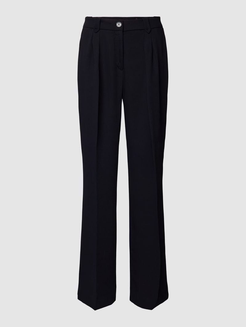 Hose mit Bundfalten in marineblau