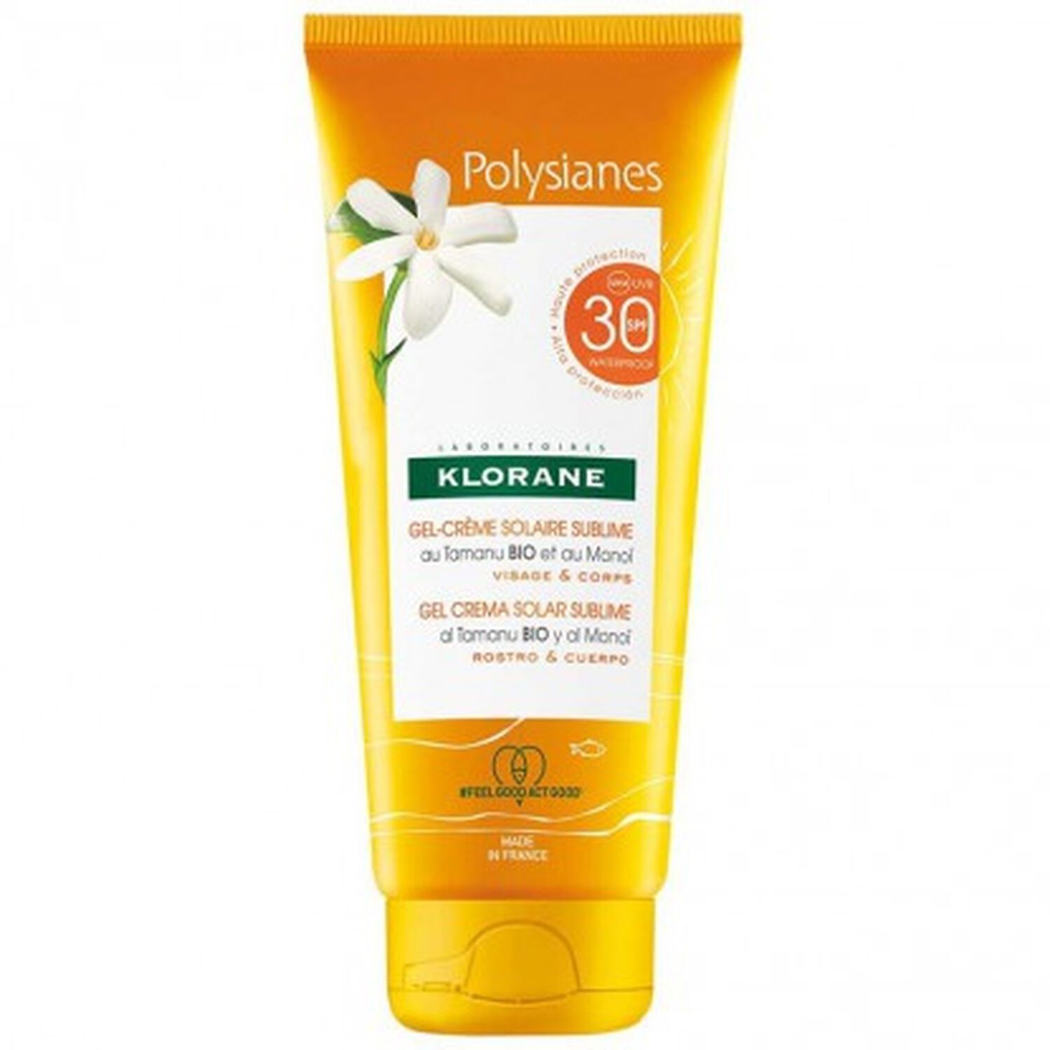 Klorane Gel Crème Solaire Sublime SPF30 Au Monoi et Tamanu Bio 200 ml