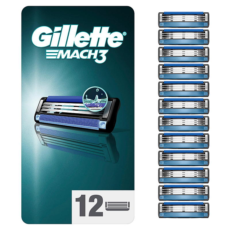 Gillette Gillette blader 12-pk Mach 3 vertical
