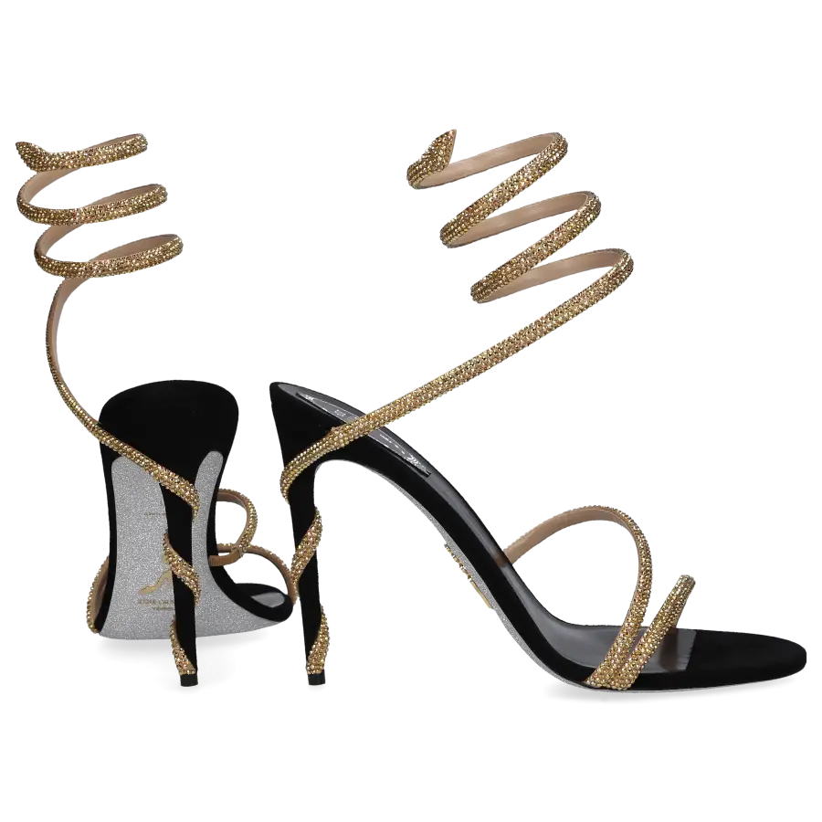 Rene Caovilla - Sandalen MARGOT Veloursleder - schwarz