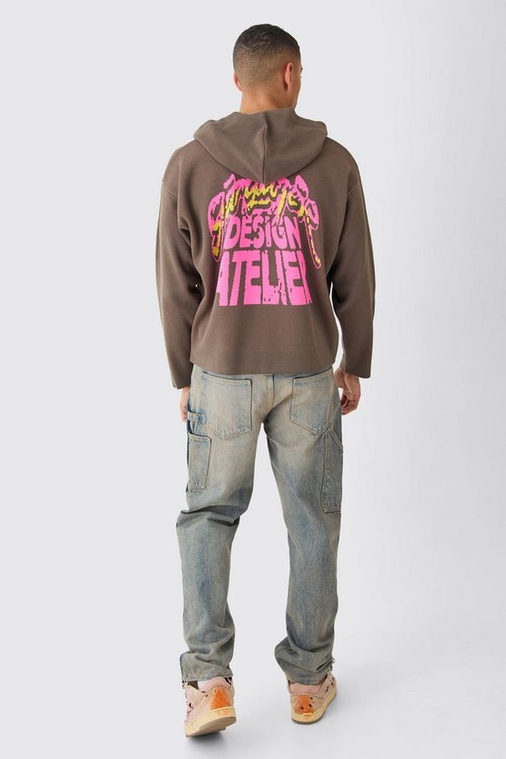 Kastiger Strick-Hoodie