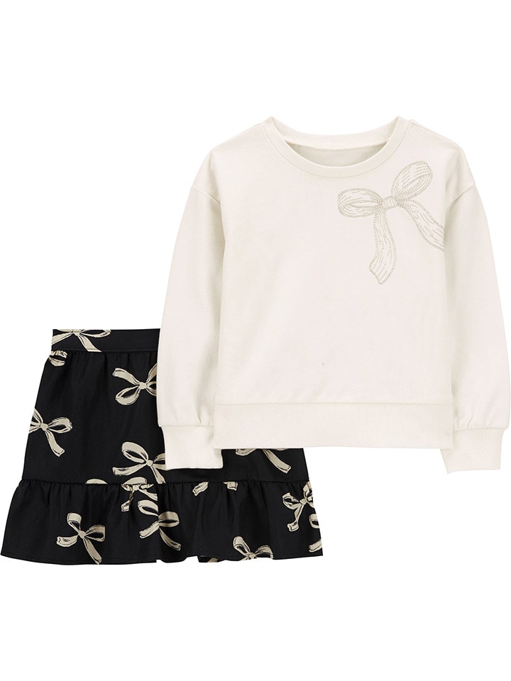 carter's 2tlg. Outfit in Creme/ Schwarz günstig kaufen