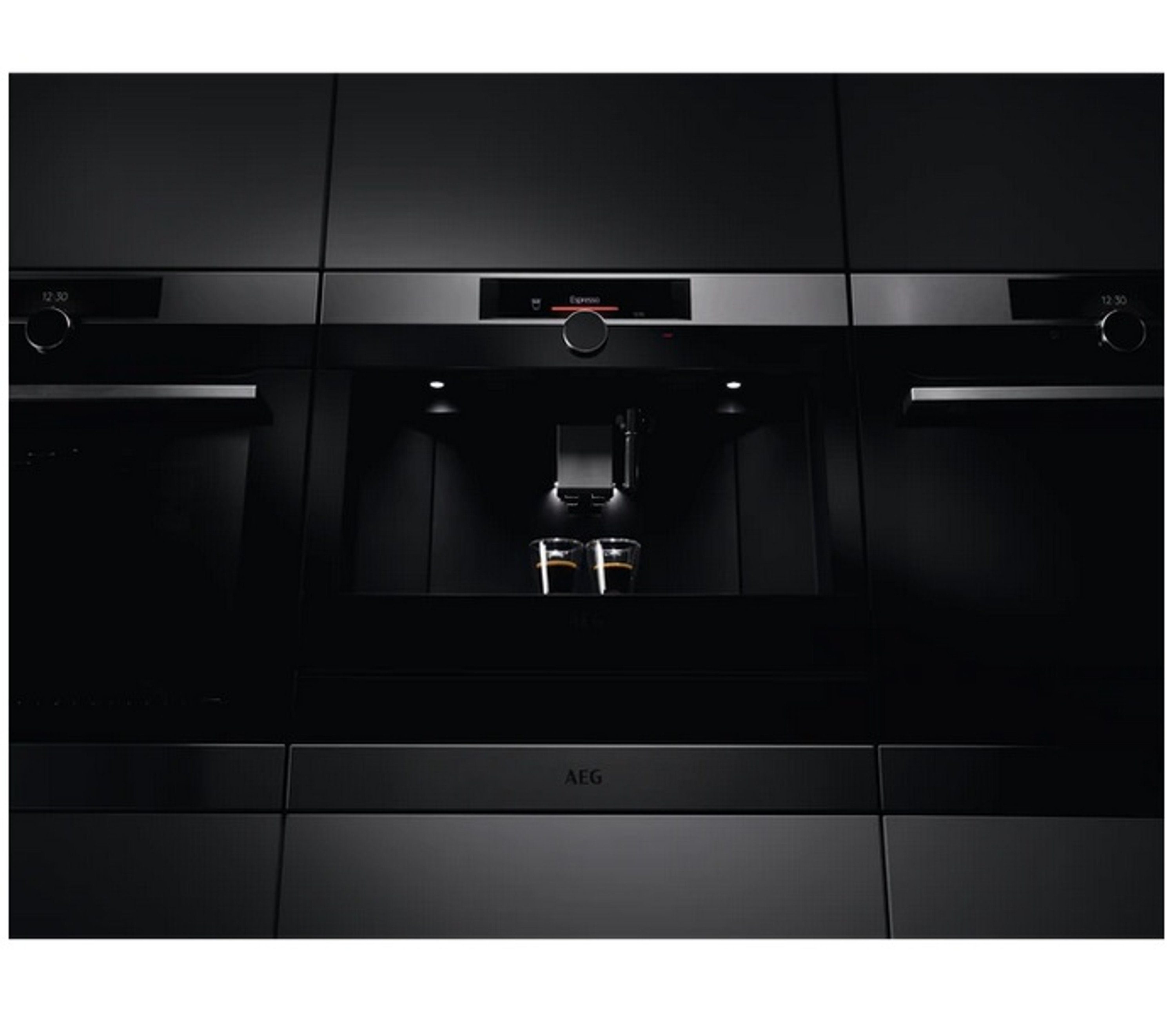 AEG Einbau-Kaffeevollautomat KKK994500M, Premium-Drehwähler mit Berührungssensor Antifinger Edelstahl-Beschichtung 2 Heizsysteme für eine optimale Brühtemperatur und Dampfausgabe
