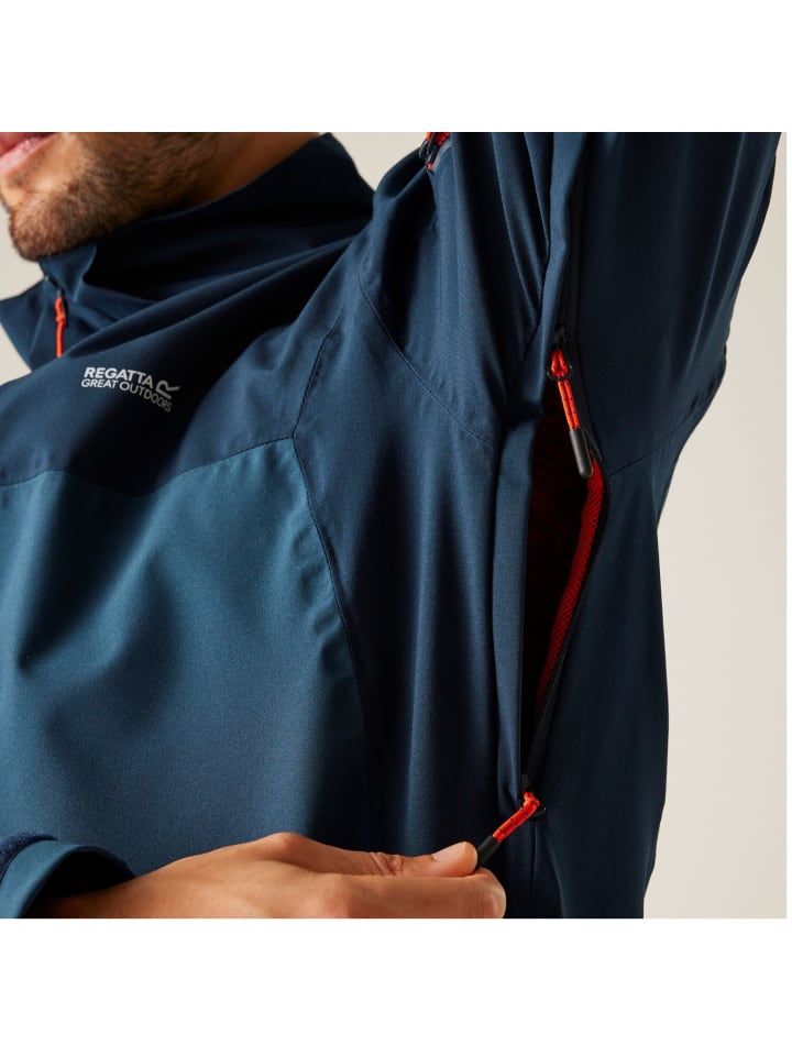 Regatta Bosfield III Regenjacke / Outdoorjacke  in Blau günstig kaufen