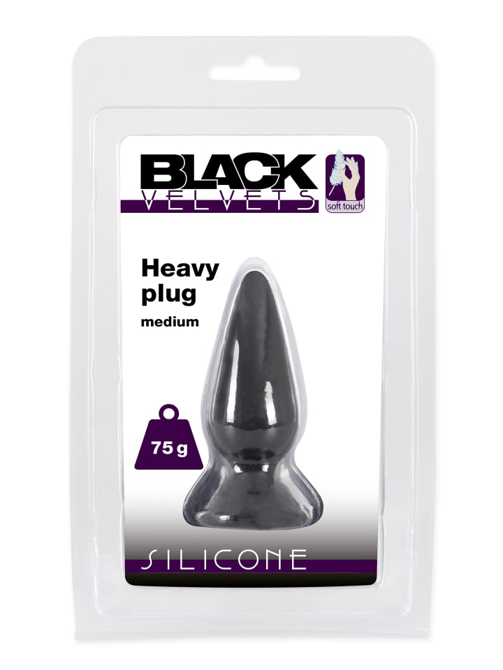 Black Velvets Analplug Heavy plug in schwarz günstig kaufen 8,5
