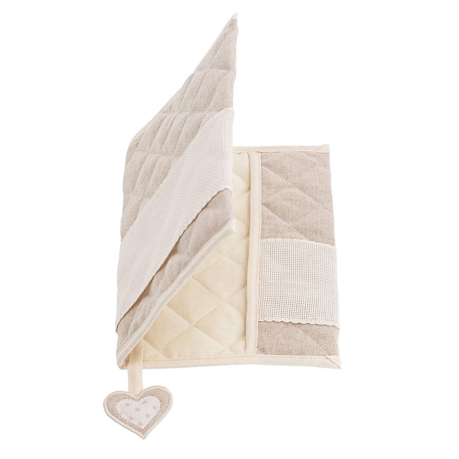 Bucheinband zum Besticken, beige