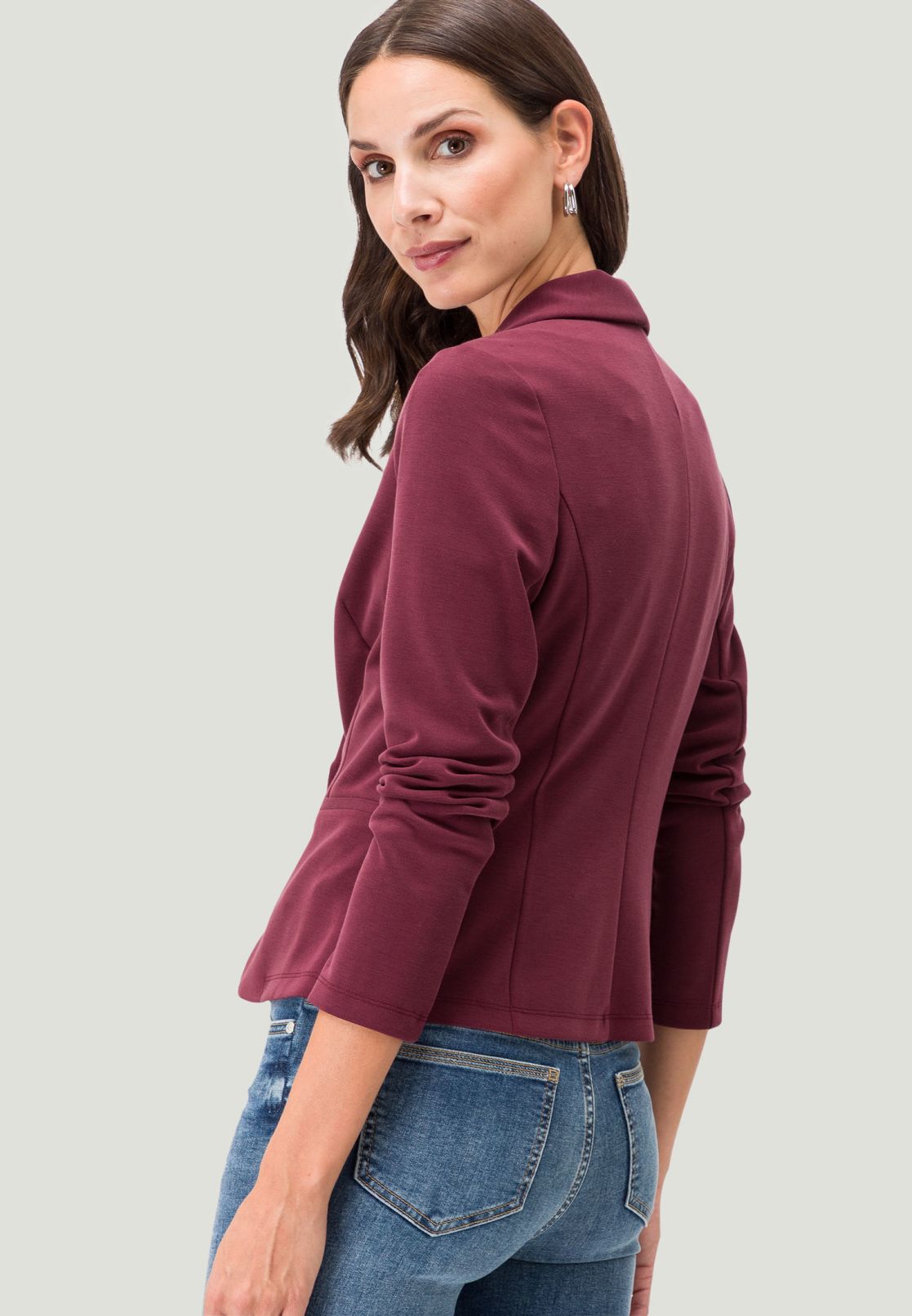 Jerseyblazer mit Paspeltaschen