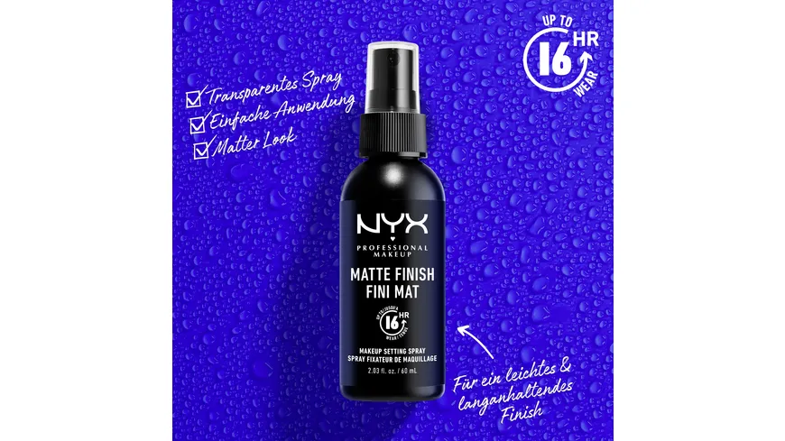 NYX PROFESSIONAL MAKEUP Matte Finish Setting Spray 60 ml