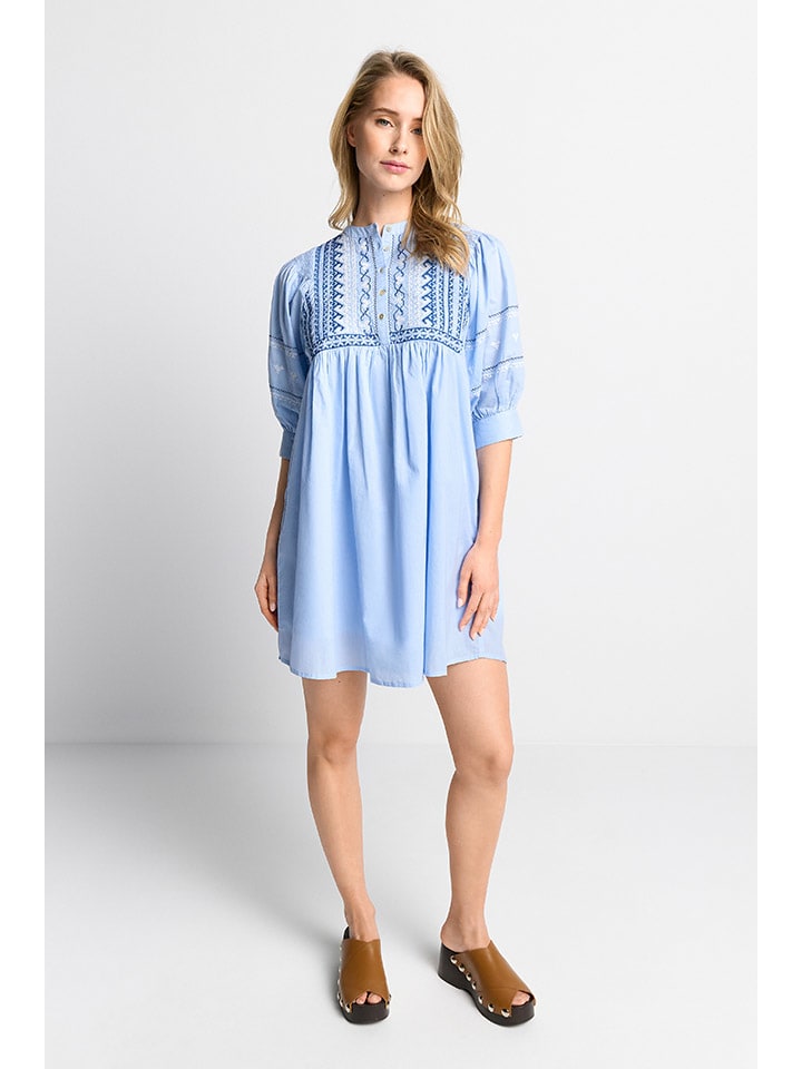 Rich & Royal Leinen-Kleid in Hellblau günstig kaufen