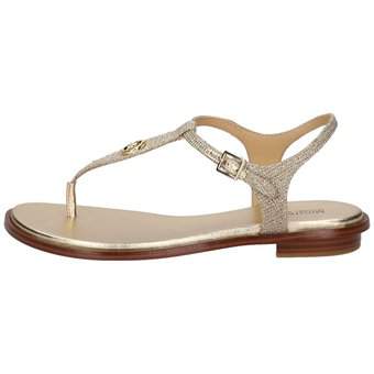 Michael Kors Mallory Thong Sandale in gold