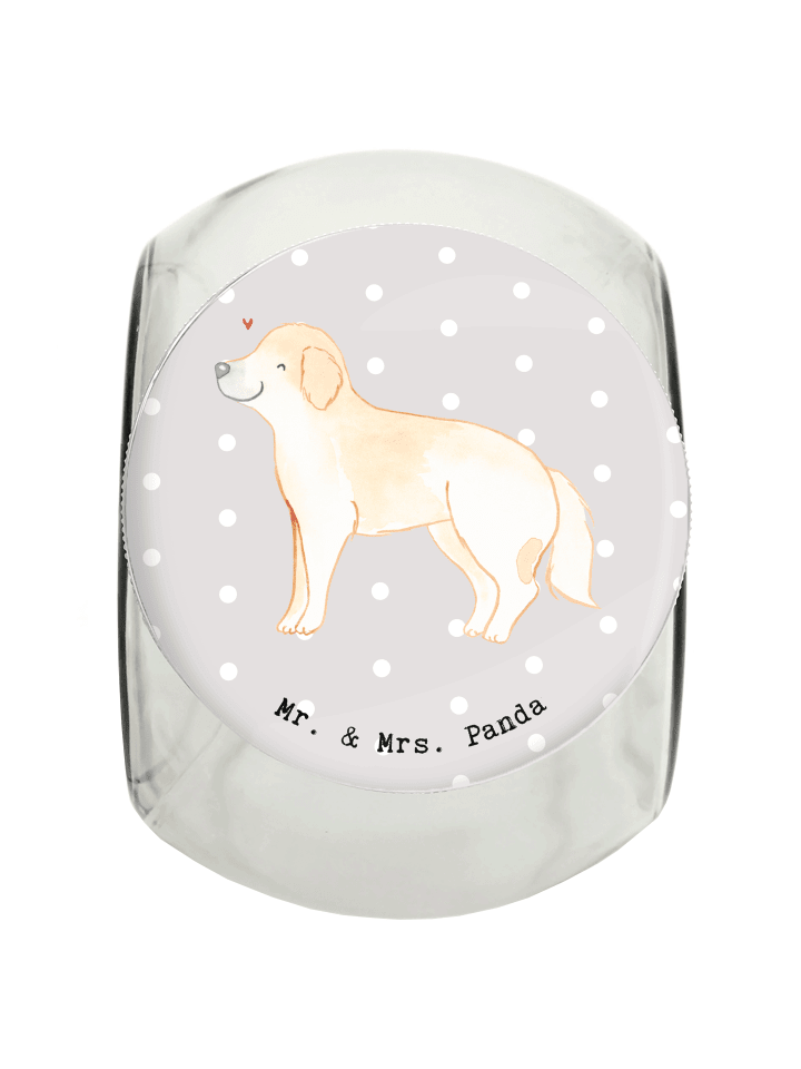 Mr. & Mrs. Panda Leckerli Glas Golden Retriever Moment ohne Spruch in Grau Pastell günstig kaufen