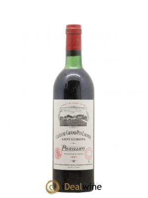 Château Grand Puy Lacoste 5ème Grand Cru Classé  1981 - Lot de 1 Bouteille
