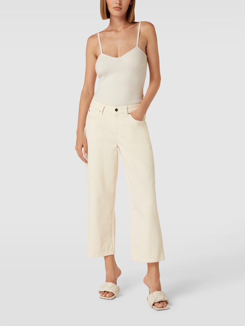 Jeans mit Strukturmuster in offwhite