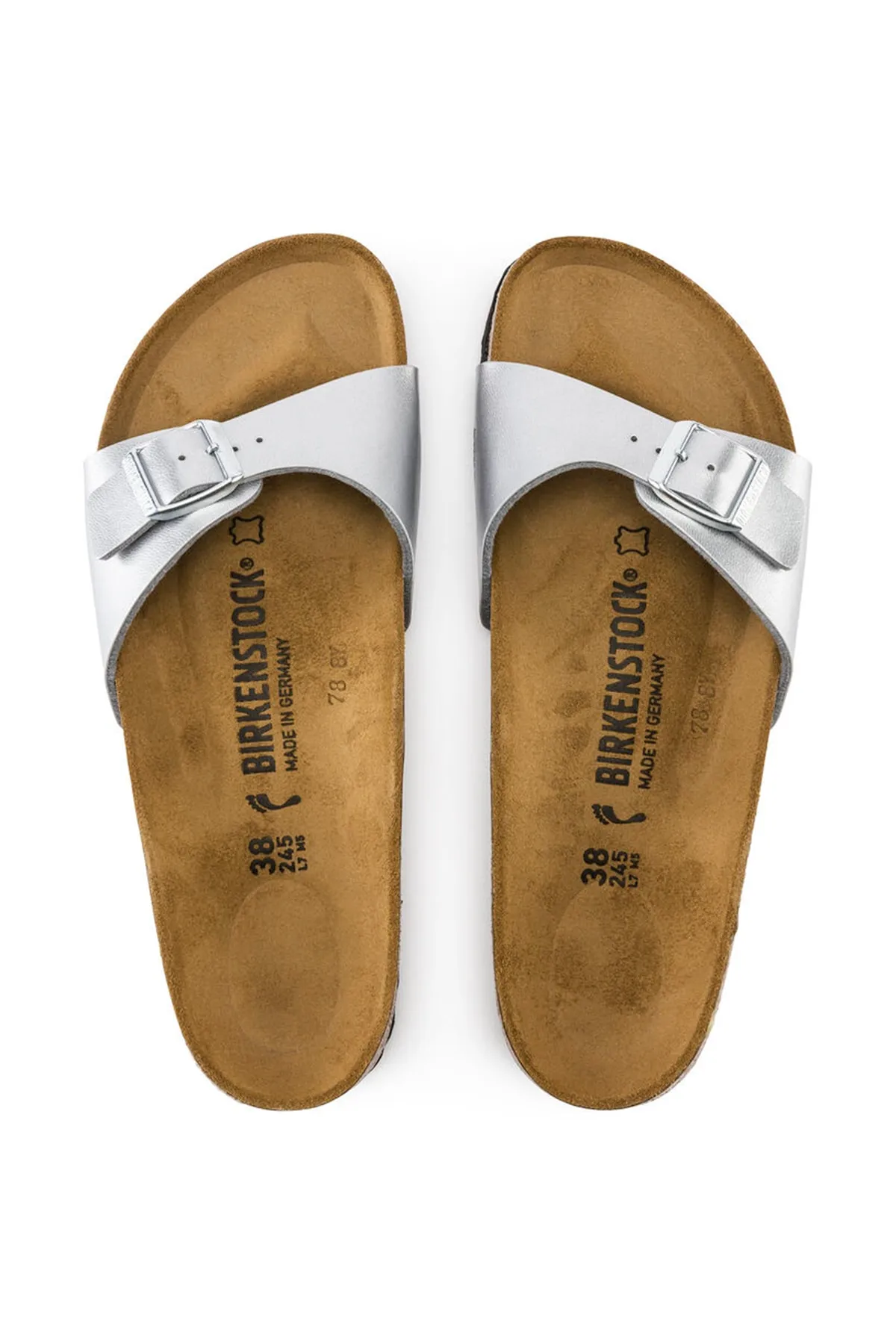 Birkenstock  Pantolette - Grau - Flacher Absatz