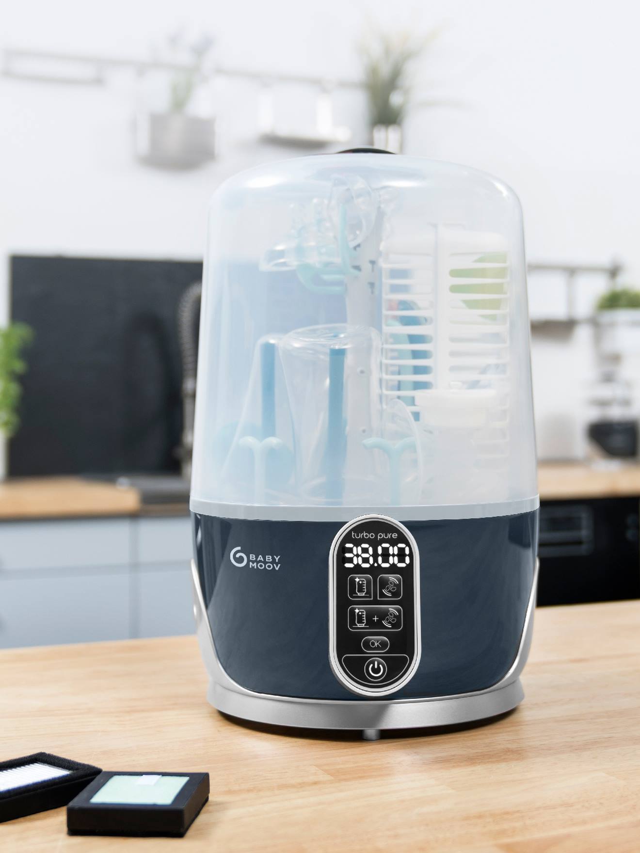 Babymoov Elektrischer Dampfsterilisator TURBO PURE BABYMOOV - grau
