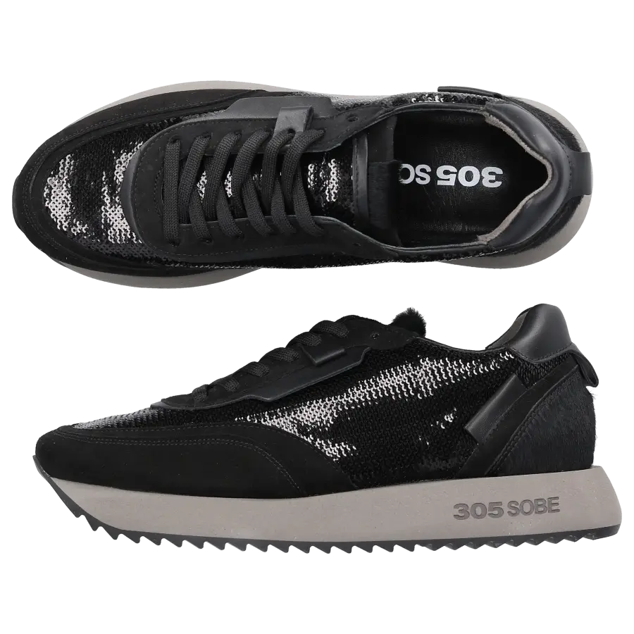 305 SOBE - Sneaker low LAGUNA Kalbsleder - schwarz