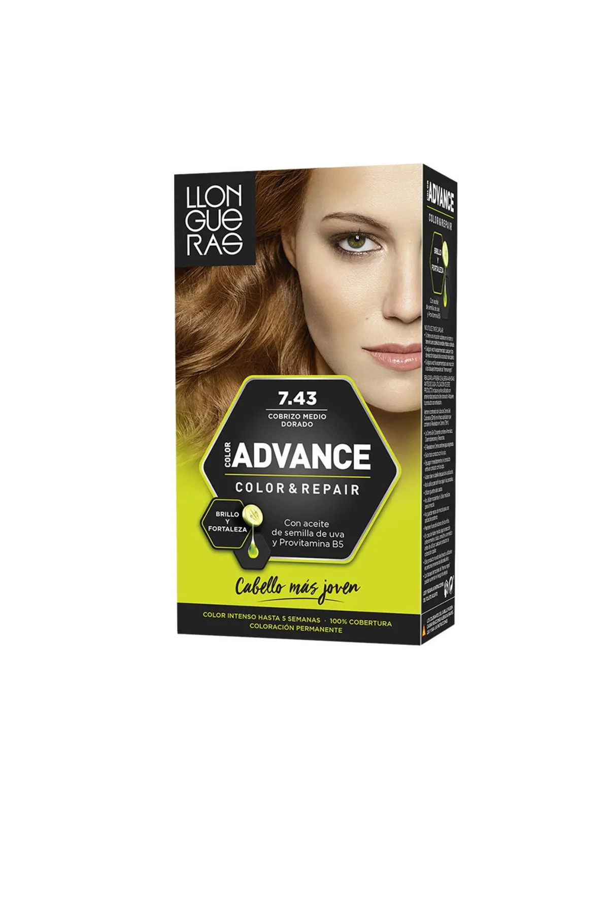 Llongueras  Color Advance #7,43-cobrizo Medio Dorado Llongueras